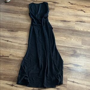 Symphony Black Sparkle Wrap-Style Maxi Dress